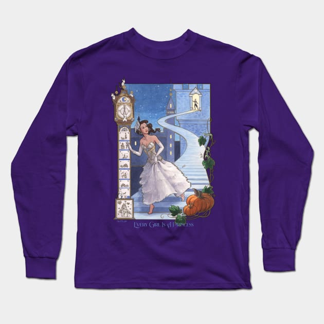 Mili Fay’s Every Girl Is A Princess: Cinderella Long Sleeve T-Shirt by Mili Fay Art